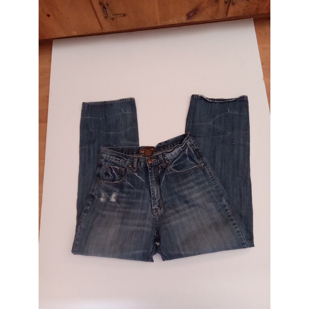 Vintage Vibes Sz 32x32 distressed faded flared legs 80’s jeans pants Y2K Grunge